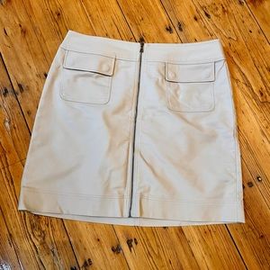 Ann Taylor Zip Front Khaki Skirt 18.5”